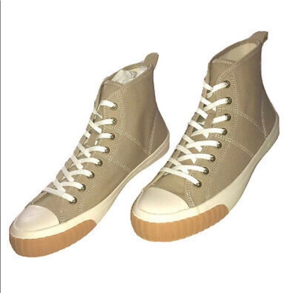 NIB J. Crew High Top Canvas Sneakers Sand Color Size 8.5 !